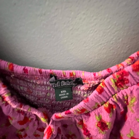 Wild Fable Ruched Pink Mini Dress with Tie Front - Picture 2 of 3